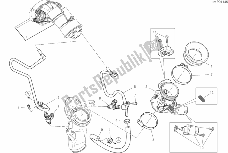 Tutte le parti per il Corpo Farfallato del Ducati Scrambler Cafe Racer USA 803 2020
